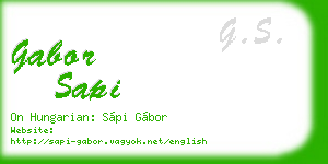 gabor sapi business card